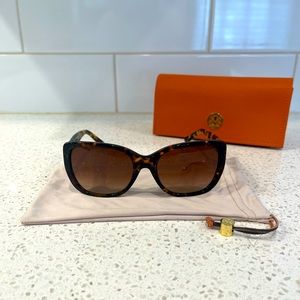 Tory Burch Tortoiseshell Sunglasses with Case